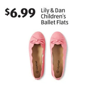 Aldi Lily & Dan Children's Ballet Flats offer