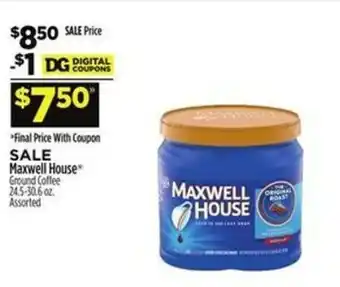 Dollar General Maxwell House Ground Coffee 24.5-30.6 oz offer