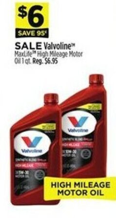 Dollar General Valvoline MaxLife High Mileage Motor Oil offer