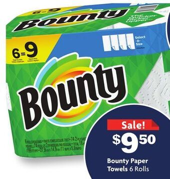 Family Dollar Bounty paper towels offer