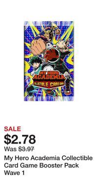 Game Stop My hero academia collectible card game booster pack wave 1 offer