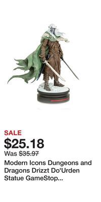 Game Stop Modern icons dungeons and dragons drizzt do'urden statue gamestop exclusive offer