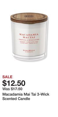 Ulta Beauty Macadamia mai tai 3-wick scented candle offer