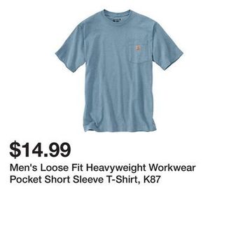 Tractor Supply Company Men's loose fit heavyweight workwear pocket short sleeve t-shirt, k87 offer
