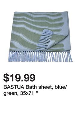 Ikea Bastua bath sheet, blue/green, 35x71 offer
