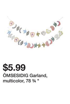 Ikea Ömsesidig garland, multicolor, 78 ¾ offer