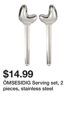 Ikea Ömsesidig serving set, 2 pieces, stainless steel offer