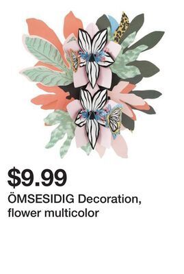 Ikea Ömsesidig decoration, flower multicolor offer