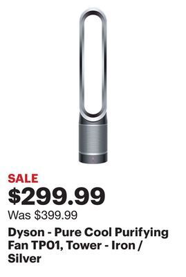 Best Buy Dyson - pure cool purifying fan tp01, tower - iron / silver offer