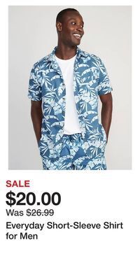 Old Navy Everyday short-sleeve shirt for men offer