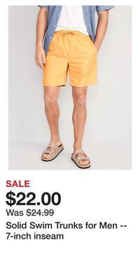 Old Navy Solid swim trunks for men -- 7-inch inseam offer