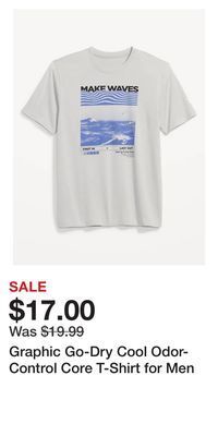 Old Navy Graphic go-dry cool odor-control core t-shirt for men offer