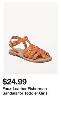 Old Navy Faux-leather fisherman sandals for toddler girls offer
