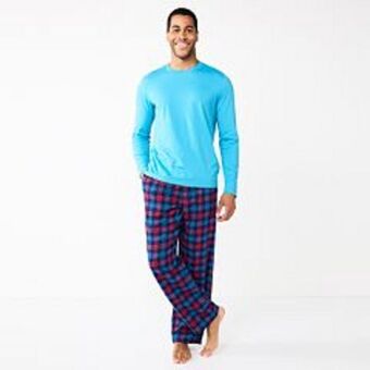 Kohl's Men's sonoma goods for life® top & flannel pants pajama set offer