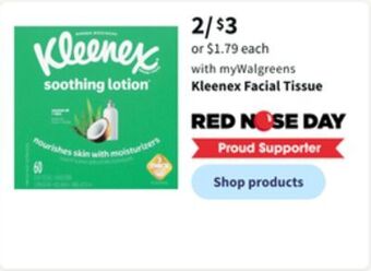 Walgreens Kleenex facial tissue offer
