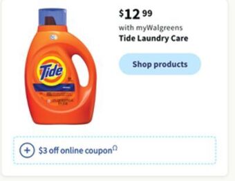 Walgreens Tide laundry care offer
