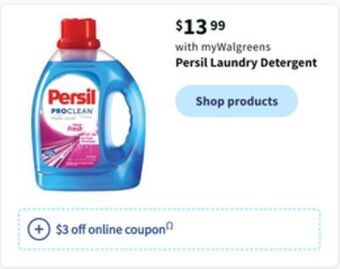 Walgreens Persil laundry detergent offer
