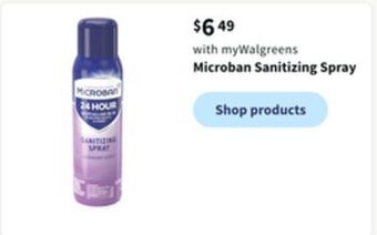 Walgreens Microban sanitizing spray offer