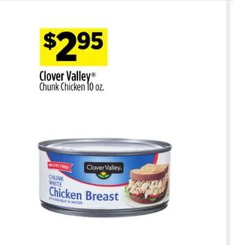 Dollar General Clover valley® chunk chicken offer