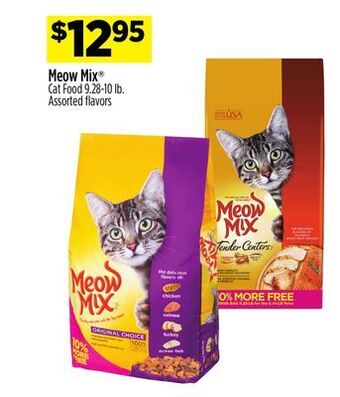 Dollar General Meow mix® cat food offer