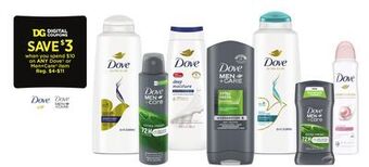 Dollar General Dove® or men + care® item offer