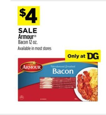 Dollar General Armour® bacon offer