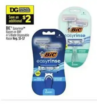 Dollar General BIC Easyrinse Razors or Any 4-5 Blade Disposable Razor offer