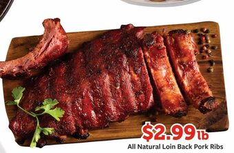 Fareway All Natural Loin Back Pork Ribs offer