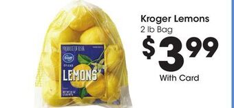 Kroger Kroger lemons offer