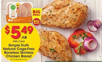 Kroger Simple truth natural cage-free boneless skinless chicken breast offer