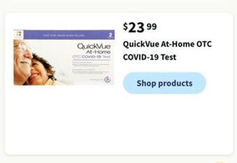 Walgreens Quickvue at-home otc covid-19 test offer