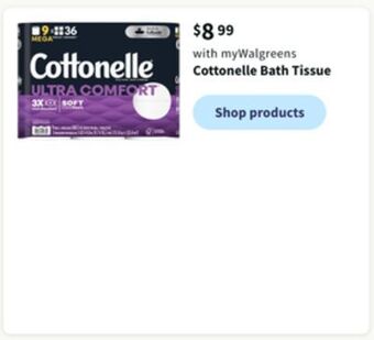 Walgreens Cottonelle bath tissue offer