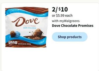 Walgreens Dove chocolate promises offer