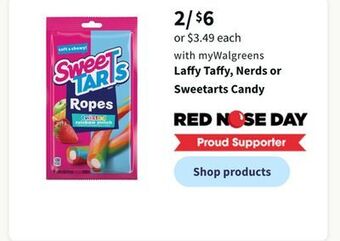 Walgreens Laffy taffy, nerds or sweetarts candy offer