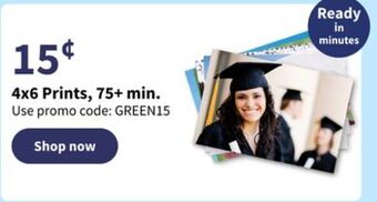 Walgreens 4x6 prints, 75+ min. offer