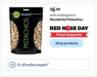 Walgreens Wonderful pistachios offer