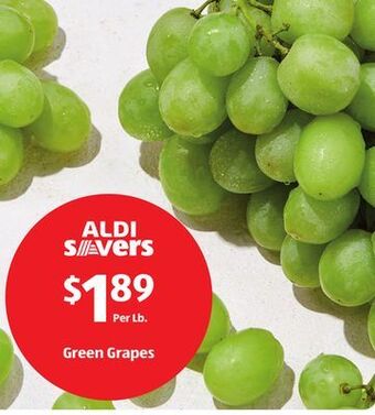 Aldi Green grapes offer