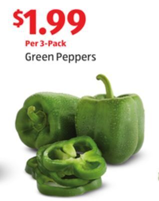 Aldi Green peppers offer
