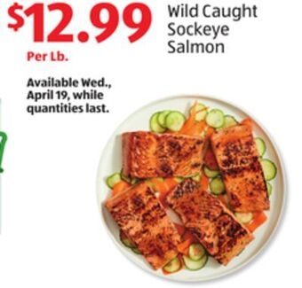 Aldi Wild caught sockeye salmon offer