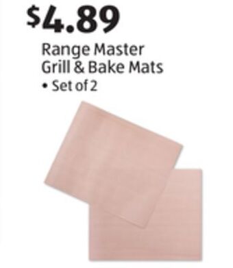 Aldi Range master grill & bake mats offer