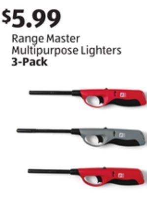 Aldi Range master multipurpose lighters 3 - pack offer