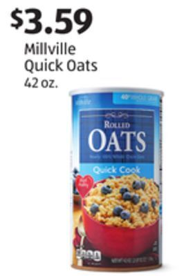 Aldi Millville quick oats offer