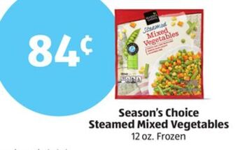 Aldi Season's choice steamed mixed vegetables offer