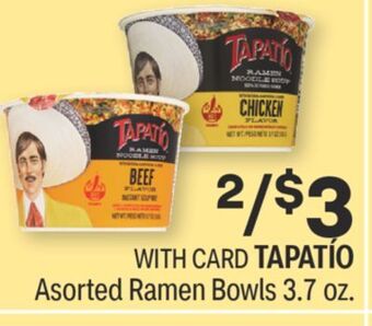 CVS Tapatío asorted ramen bowls 3.7 oz. offer