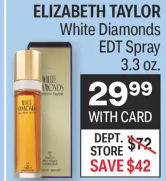 CVS Elizabeth taylor white diamonds edt spray 3.3 oz. offer