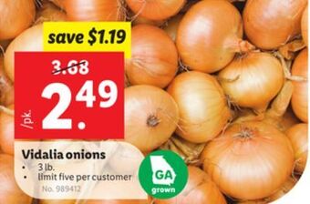 Lidl Vidalia onions offer