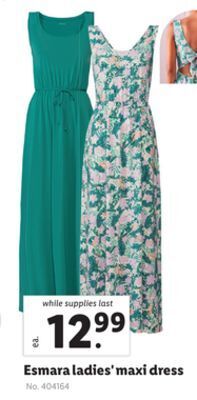 Lidl Esmara ladies' maxi dress offer