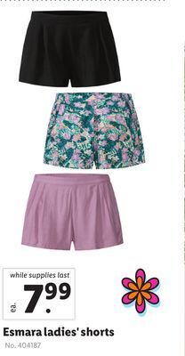 Lidl Esmara ladies' shorts offer