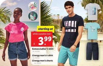 Lidl Esmara ladies' t-shirt offer