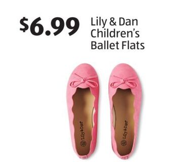 Aldi Lily & dan children's ballet flats offer